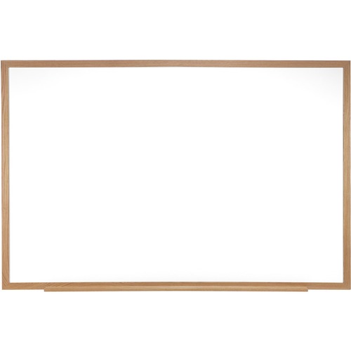 Ghent M1 Dry Erase Board - 36" (3 ft) Width x 24" (2 ft) Height - White Porcelain Surface - Natural Oak Wood Frame - Rectangle - Horizontal - Magnetic - Durable, Scratch Resistant, Dent Resistant, Stain Resistant, Long Lasting, Ghost Resistant, Accessory 
