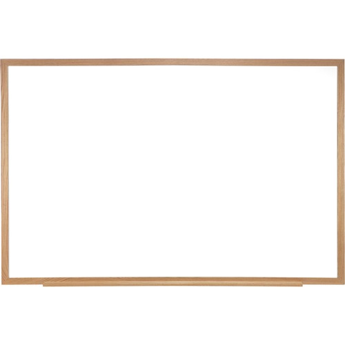 Ghent M1 Dry Erase Board - 120" (10 ft) Width x 48" (4 ft) Height - White Porcelain Surface - Natural Oak Wood Frame - Rectangle - Vertical - Magnetic - Durable, Scratch Resistant, Dent Resistant, Stain Resistant, Long Lasting, Ghost Resistant, Accessory 
