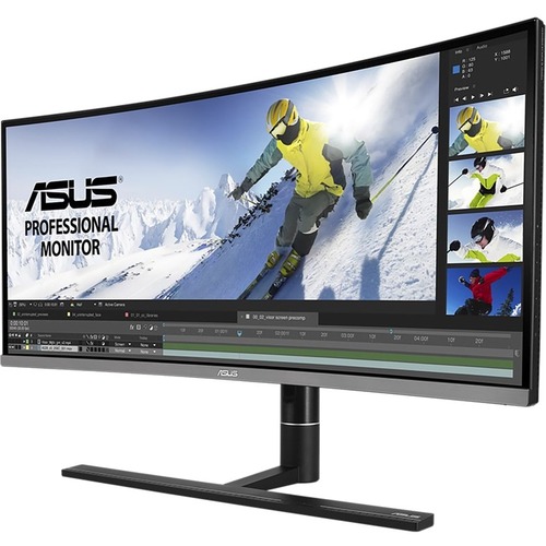 Asus ProArt PA34VC 34" Class UW-QHD Curved Screen LCD Monitor - 21:9 - Black - 34" Viewable - In-plane Switching (IPS) Technology - WLED Backlight - 3440 x 1440 - 1.07 Billion Colors - Adaptive Sync - 300 Nit Typical - 5 ms - GTG Refresh Rate - Speakers -