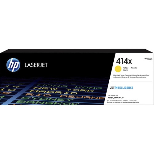 HP 414X (W2022X) High Yield Yellow Original LaserJet Toner Cartridge - Laser - High Yield - 6000 Pages - 1 Each