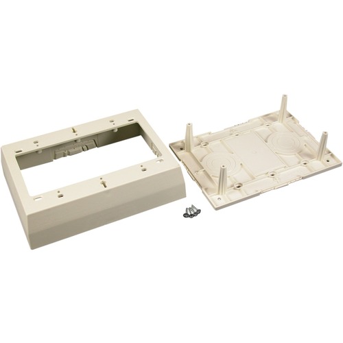 Wiremold 2348-3WH Mounting Box - White - 3-gang - White - Polyvinyl Chloride (PVC)