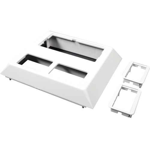 Wiremold Mounting Plate for Cable Raceway, Receptacle, Faceplate, Circuit Breaker, Communication Module - Gray