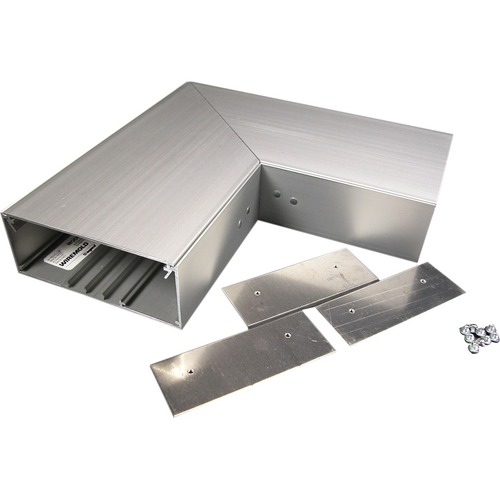 Wiremold AL5200 Large Multi-Channel Raceway Flat Elbow Fitting - Elbow - Gray - Aluminum