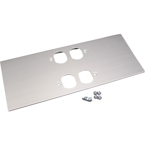 Wiremold AL5200 Large Multi-Channel Raceway Double Duplex Cover Plate - Raceway Cover - Aluminum