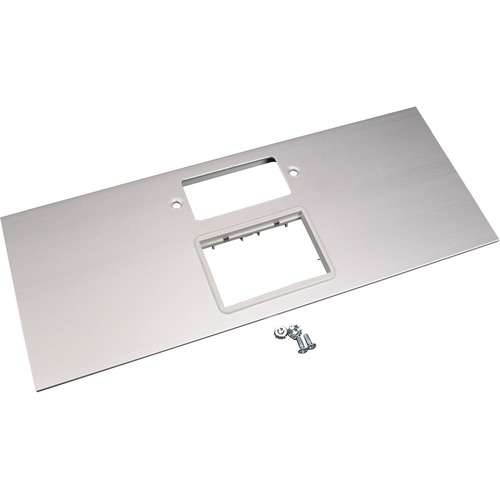 Wiremold AL5200 Large Multi-Channel Raceway GFCI and 6A Mini Adapter Cover Plate - Cable Cover Plate - Aluminum