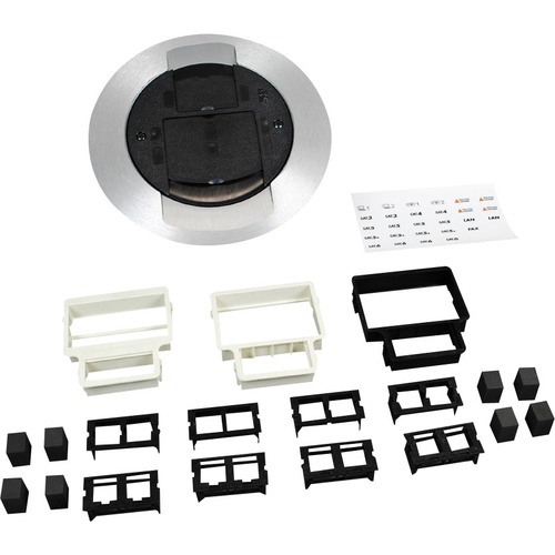 Wiremold Ratchet-Pro 881 Series Single Service Floor Box Cover Kit - Aluminum