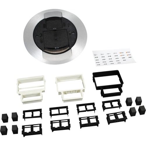 Wiremold Ratchet-Pro 881 Series Single Service Floor Box Cover Kit - Stainless Steel