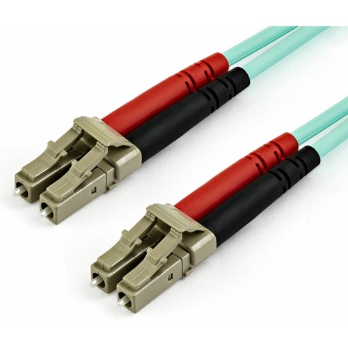StarTech.com 10m (30ft) LC/UPC to LC/UPC OM4 Multimode Fiber Optic Cable, 50/125µm LOMMF/VCSEL Zipcord Fiber, 100G, LSZH Fiber Patch Cord - 10m (33ft) OM4 Multimode LC/LC-UPC Fiber Cable; 1/10/40/100 Gbps Full Duplex; 50/125µm Core w/ Aramid S
