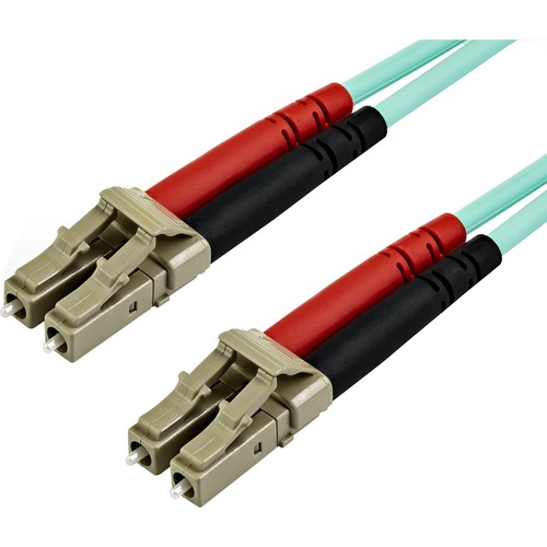 StarTech.com 15m (50ft) LC/UPC to LC/UPC OM3 Multimode Fiber Optic Cable, Full Duplex Zipcord Fiber, 100Gbps, LOMMF, LSZH Fiber Patch Cord - 15m (49ft) OM3 Multimode LC/LC-UPC Fiber Cable; 1/10/40/100 Gbps Full Duplex; 50/125µm Core w/ Aramid Sheath