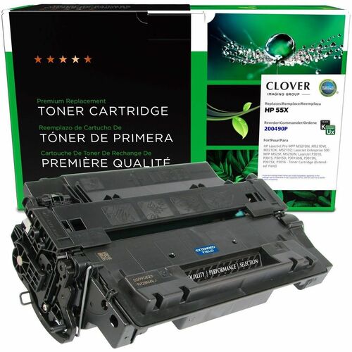 CIG Remanufactured Extended Yield Laser Toner Cartridge 55X (CE255X(J)) - Black - 1 Each - 20000 Pages