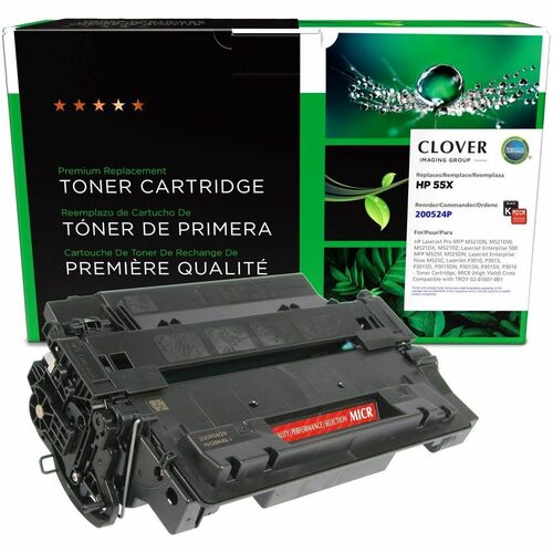 CIG Remanufactured MICR High Yield Laser Toner Cartridge 55A, 55X (HP 55X, HP CE255X, HP CE255X(M), Troy 02-81601-001) - Black - 1 Each - 12500 Pages