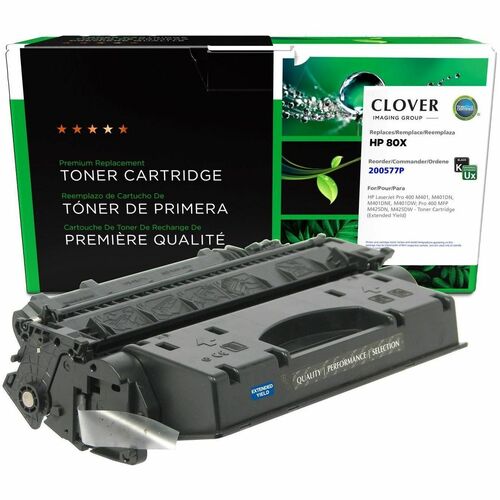 CIG Remanufactured Extended Yield Laser Toner Cartridge 80X (HP 80X, HP CF280X, HP CF280X(J)) - Black - 1 Each - 10000 Pages