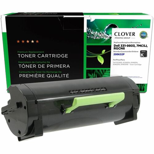CIG Remanufactured Laser Toner Cartridge 331-9803, 7MC5J, RGCN6 - Black - 1 Each - 2,500 Pages