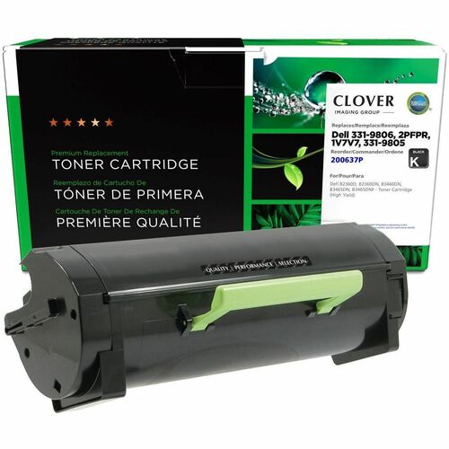 CIG Remanufactured High Yield Laser Toner Cartridge 331-9806, 2PFPR, 1V7V7, 331-9805, C3NTP - Black - 1 Each - 8,500 Pages