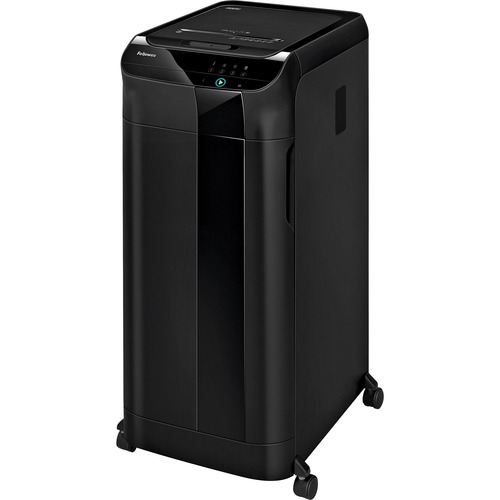 Fellowes® AutoMax 600M 2-in-1 Auto Feed Commercial Paper Shredder with Micro-Cut - Micro Cut - 600 Per Pass - for shredding Staples, Paper Clip, Paper, Credit Card, Junk Mail - 0.078" x 0.547" Shred Size - P-5 - 9" Throat - 22 gal Wastebin Capacity - 