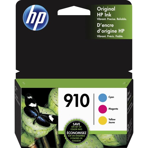 HP 910 (3YN97AN) Original Standard Yield Inkjet Ink Cartridge - Cyan, Magenta, Yellow - 1 Each - 315 Pages