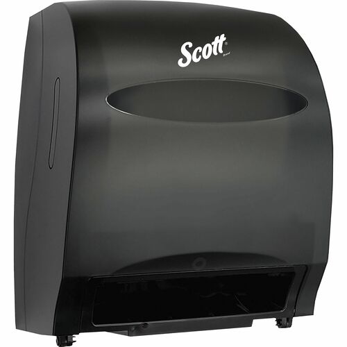 Scott Essential System Touchless Roll Towel Dispenser - Touchless Dispenser - 15.8" Height x 12.7" Width x 9.6" Depth - Smoke - Durable, Key Lock, Jam