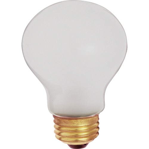 Satco 100A19 Safety Coated Incandescent Bulb - 100 W - 120 V AC - 960 lm - A19 Size - Frosted - White Light Color - E26 Base - 5000 Hour - Dimmable - Shatter Proof - 2 / Pack