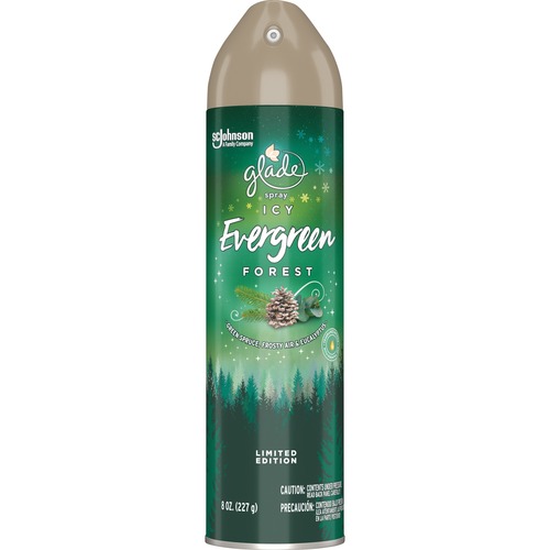 Glade Icy Evergreen Forest Air Spray - Spray - 8 fl oz (0.3 quart) - Icy Evergreen Forest - 1 Each - Long Lasting, Odor Neutralizer