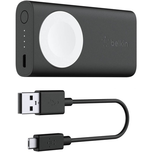Belkin Valet Charger Power Bank - For iPhone, Smartwatch - 6700 mAh - Black