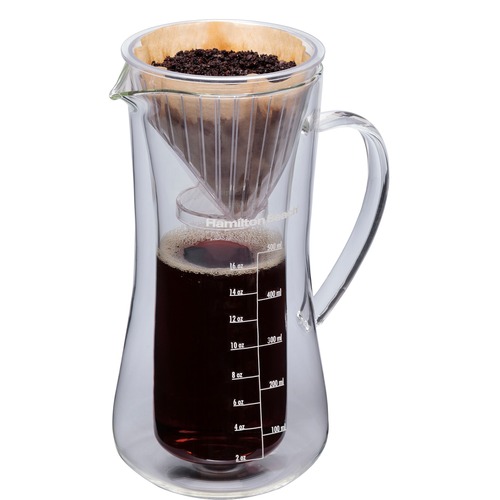 Hamilton Beach Pour Over Coffee Maker, 17 Ounce Glass Carafe - Glass Body