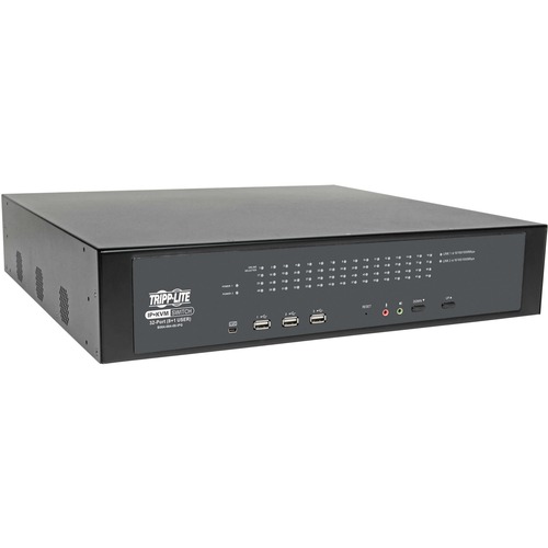 Tripp Lite by Eaton NetDirector 64-Port Cat5 KVM over IP Switch - Virtual Media, 8 Remote + 1 Local User, 2U Rack-Mount, TAA - 64 Computer(s) - 1 Local User(s) - 1 Remote User(s) - 1920 x 1200 - 67 x Network (RJ-45) - 6 x USB - 1 x DVI1 x VGA - Rack-mount