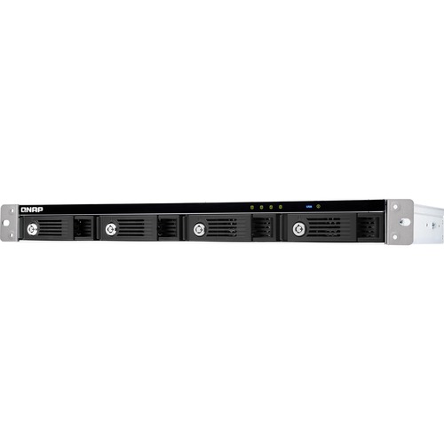 QNAP TR-004U 4-bay Rackmount USB 3.0 RAID Expansion Enclosure - 4 x HDD Supported - 4 x SSD Supported - Serial ATA/600 Controller - RAID Supported 0, 1, 5, 10, JBOD - 4 x Total Bays - 4 x 2.5"/3.5" Bay - 1 USB Port(s) - 1 USB 3.0 Port(s) - 1U - Rack-mount
