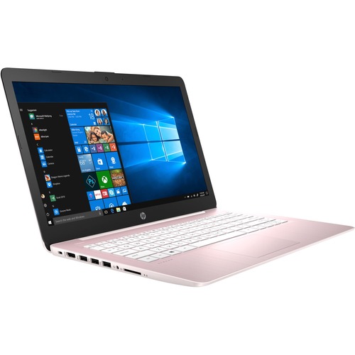 HP Stream 14-ds0000 14-ds0160nr 14" Notebook - AMD A-Series A4-9120e - 4 GB - 64 GB Flash Memory - Rose Pink, Champagne Pink - 1920 x 1080 - Windows 10 Home in S mode - AMD Radeon R3 Graphics - In-plane Switching (IPS) Technology, BrightView - Front Camer