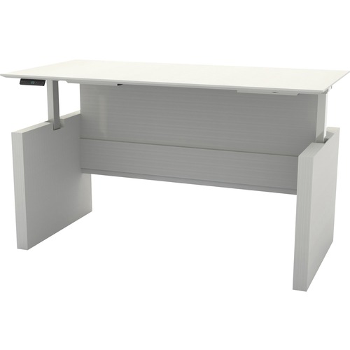Safco Medina Height-Adjustable 72" Straight Height Adjustable Desk - 72" x 36"49.3" , 1" Work Surface - Beveled Edge - Material: Laminate - Finish: Textured Sea Salt