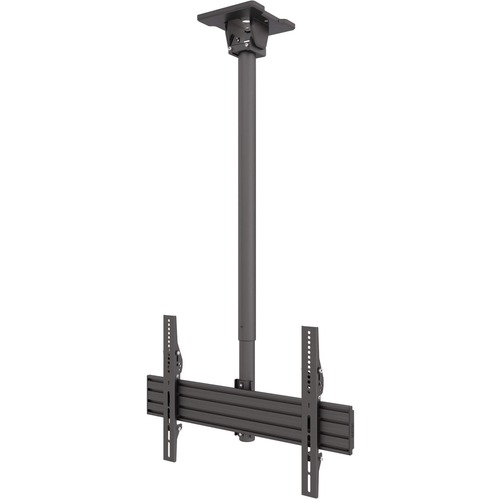 Kanto CM600G Ceiling Mount for Flat Panel Display - Black - Height Adjustable - 1 Display(s) Supported - 70" Screen Support - 110 lb Load Capacity - 75 x 75, 600 x 400 - 1 - Galvanized Steel, Stainless Steel