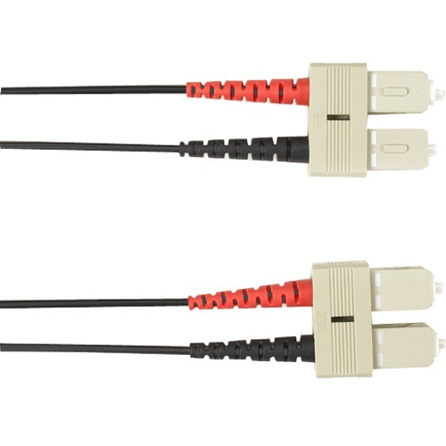 Black Box Colored Fiber OM2 50/125 Multimode Fiber Optic Patch Cable-OFNR PVC - 16.40 ft Fiber Optic Network Cable for Network Device - First End: 2 x SC Network - Male - Second End: 2 x SC Network - Male - 1 Gbit/s - Patch Cable - OFNR, Riser - 50/125 &m