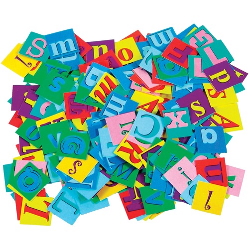 Roylco Alphabet Pasting Pieces - Fun Theme/Subject - 1" (25.4 mm) Width x 1" (25.4 mm) Length - 2000 / Pack