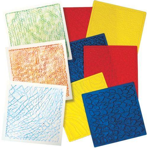 Roylco Animal Skins Rubbing Plates - Art, Science Project, Fun and Learning - Recommended For 3 Year - 7" (177.80 mm)Width x 7" (177.80 mm)Length - Animal Skins - 6 / Pack