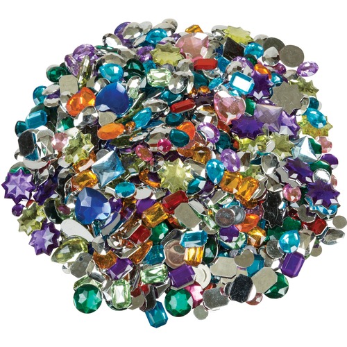 Creativity Street Acrylic Gemstones Assortment - ClassRoom Project - Assorted - Metal, Acrylic