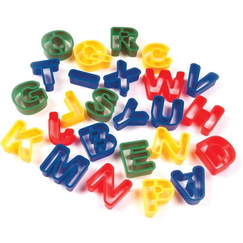 Creativity Street Dough Cutters - Dough Cutting, Fun and Learning, Clay Craft - 1.56" (39.62 mm)Height - Capital Letters - 26 Piece