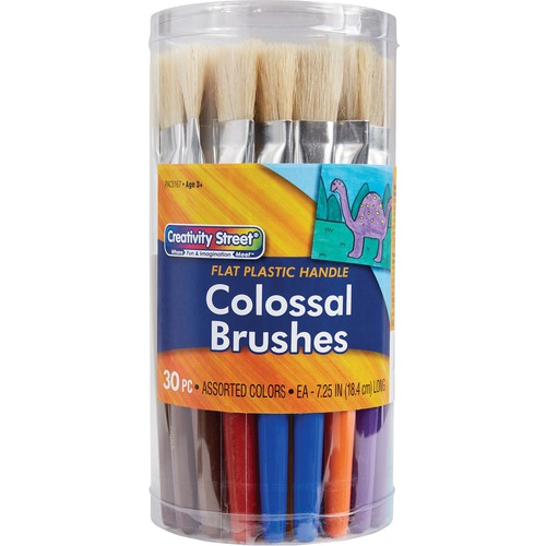 Creativity Street Stubby Brushes - 30 Brushes Plastic - Paint Brushes - PACAC5167