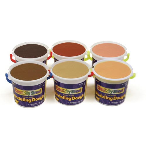Creativity Street Modeling Dough - Modeling - 6 Piece - Assorted - Modeling Clays & Accessories - PACAC4096
