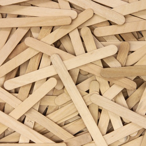 Craft Sticks - 150 / Pack - Natural Wood - Wooden Craft Supplies - PACAC367501