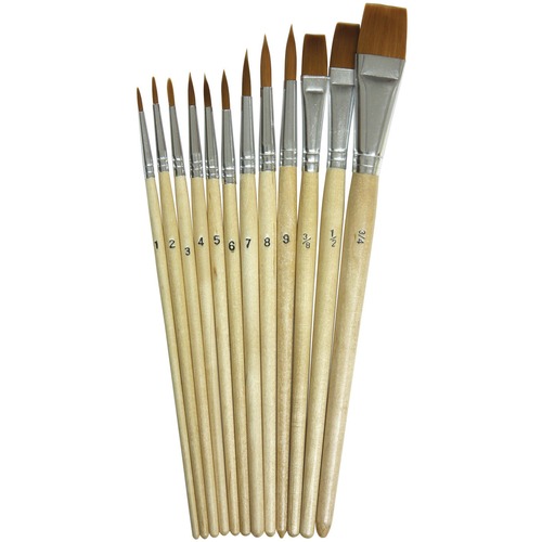Watercolour Brushes - 12 Brushes / Pack - Paint Brushes - PACAC5136