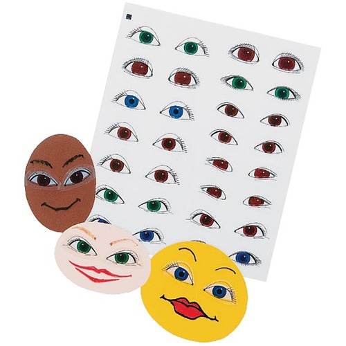 Roylco Eyeball Stickers, Large - Multicolor - 150 / Pack