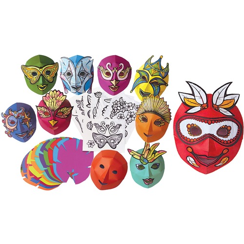 Mardi Gras Colour Diffusing Masks - Creative Starters - ROY52081