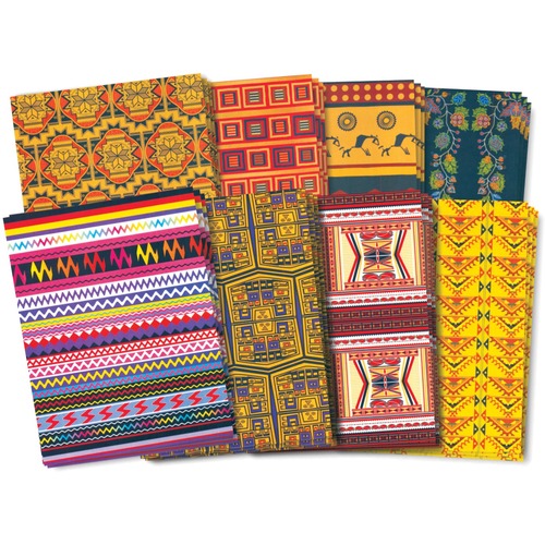 Roylco Native American Craft Paper - Education Project, Report Cover, Collage, Scrapbooking - 8.50" (215.90 mm)Width x 11" (279.40 mm)Length - Designs - 32 / Pack