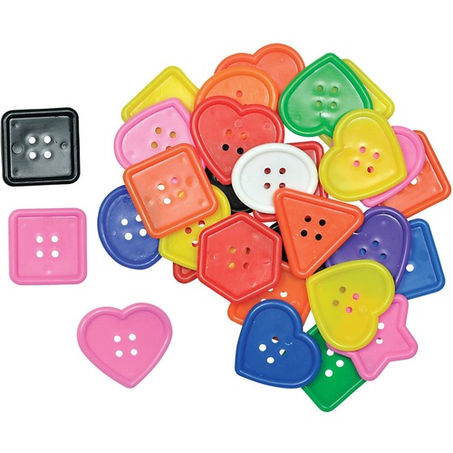 Roylco R2143 Really Big Buttons - Multipurpose - 2" (50.80 mm)Width x 2" (50.80 mm)Length - 30 / Pack