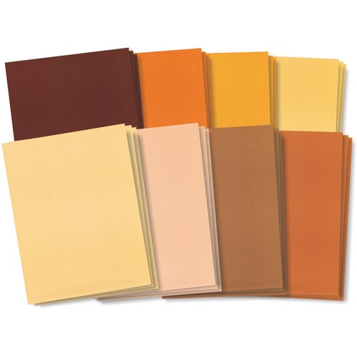 Roylco Skin Tone Craft Papers - Education, Project, Report Cover, Collage, Scrapbooking - 8.50" (215.90 mm)Width x 11" (279.40 mm)Length - Skin Tone - 48 / Pack - Design Paper - ROY15233