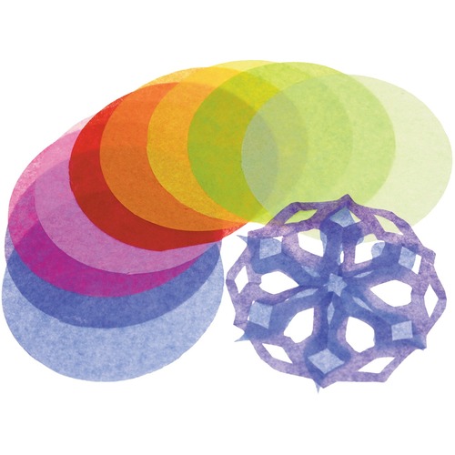 Roylco Tissue Circles - Art, Collage, Poster, Decoration - Recommended For 4 Year x 4" (101.60 mm)Diameter - Circles - 480 / Pack