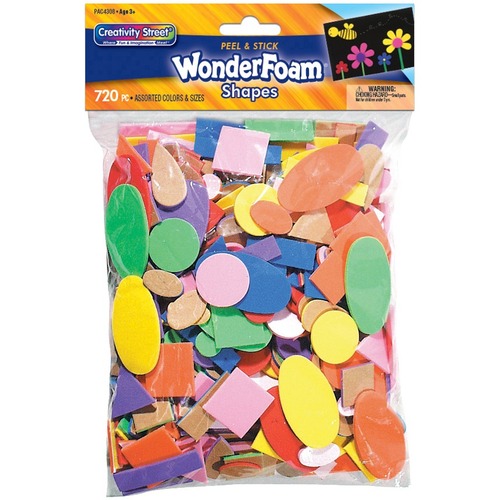 WonderFoam Peel and Stick Assortment - Foam Sheets & Shapes - PACAC4308