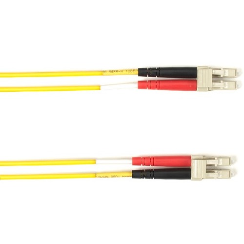 Black Box Fiber Optic Duplex Patch Network Cable - 6.50 ft Fiber Optic Network Cable for Network Device - First End: 2 x LC Network - Male - Second End: 2 x LC Network - Male - 10 Gbit/s - Patch Cable - LSZH - 50/125 µm - Yellow - TAA Compliant