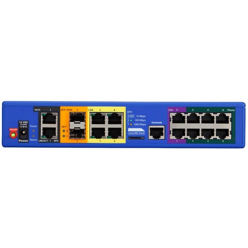 ribbon EdgeMarc 2900e Data/Voice Gateway - 6 x RJ-45 - PoE Ports - Management Port - Gigabit Ethernet - 2 x Expansion Slots - Rack-mountable, Wall Mountable