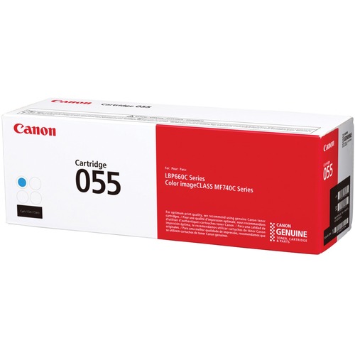 Canon 055 Original Laser Toner Cartridge - Cyan - 1 Each - 2100 Pages