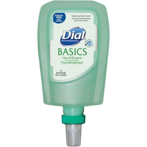 Dial FIT Refill Basics Foam Handwash - Honeysuckle Scent - 1.06 quart - Hand - Moisturizing - Antibacterial - Green - 3 / Carton